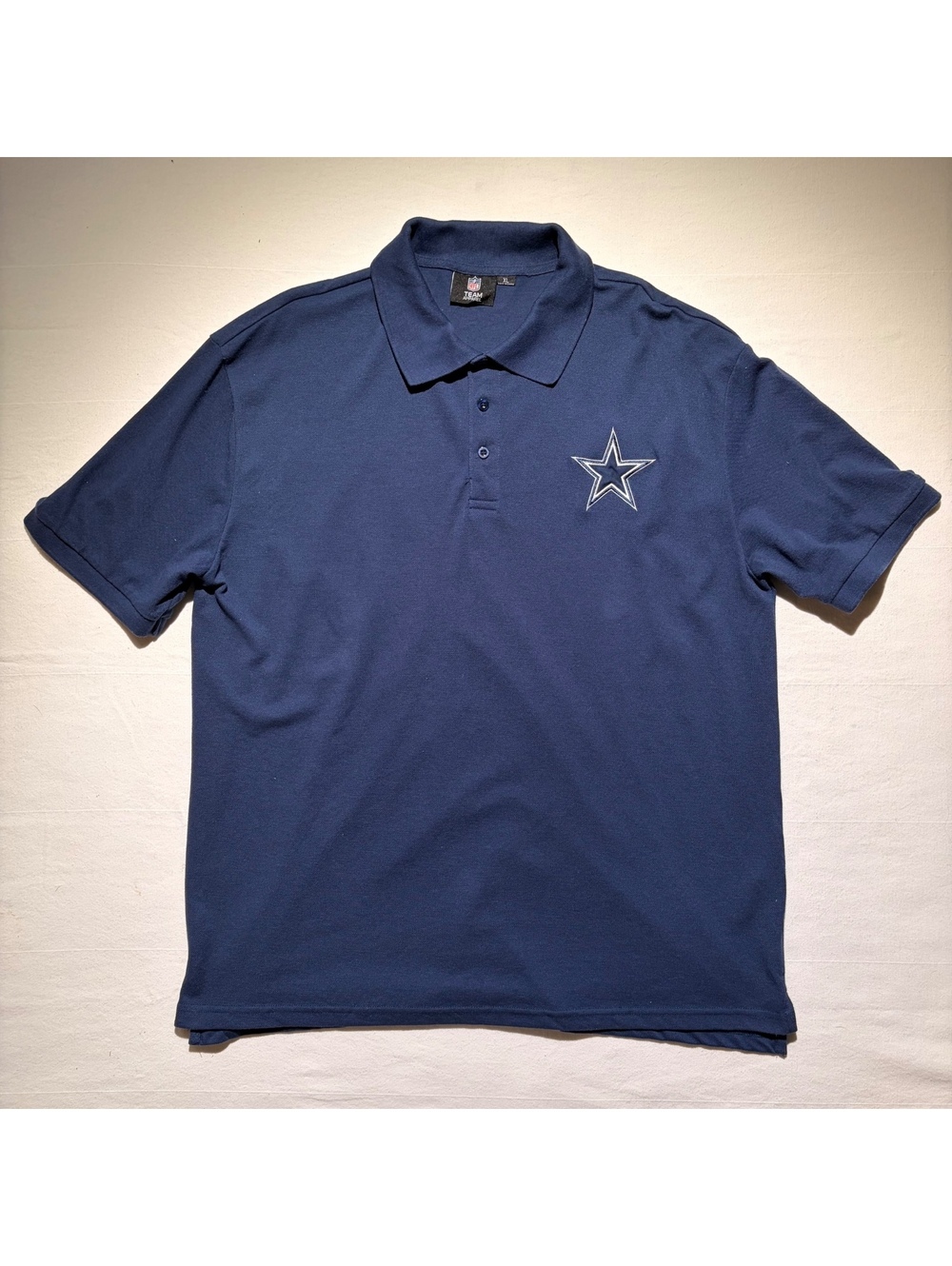 NFL Team Apparel Dallas Cowboys Polo Shirt Men's XL Blue Embroidered Logo